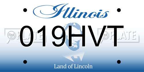 019HVT Illinois License Plate