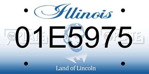 01E5975 Illinois License Plate
