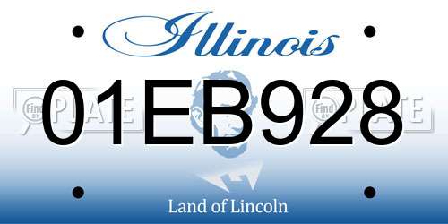 01EB928 Illinois License Plate