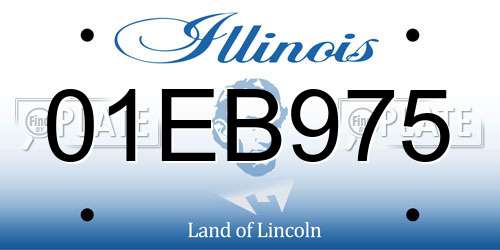 01EB975 Illinois License Plate