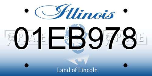 01EB978 Illinois License Plate