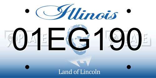 01EG190 Illinois License Plate