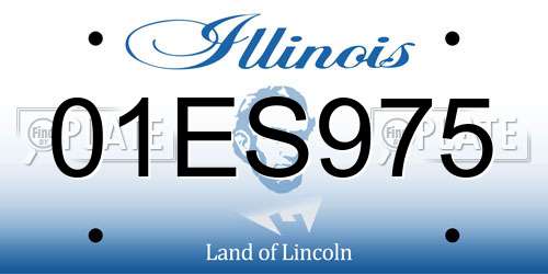 01ES975 Illinois License Plate