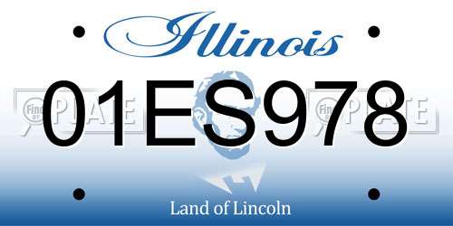 01ES978 Illinois License Plate