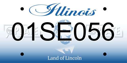 01SE056 Illinois License Plate