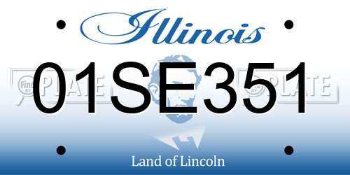 01SE351 Illinois License Plate
