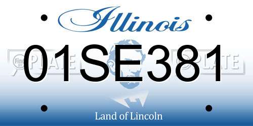 01SE381 Illinois License Plate