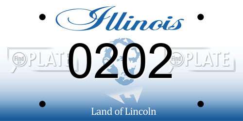 0202 Illinois License Plate