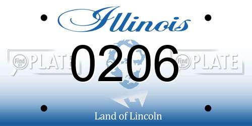 0206 Illinois License Plate