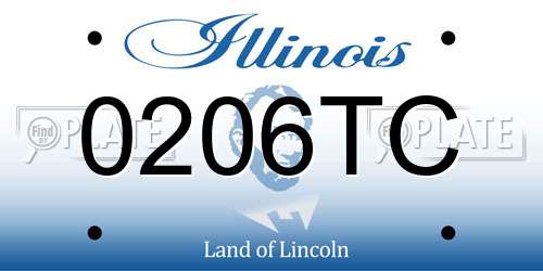 0206TC Illinois License Plate