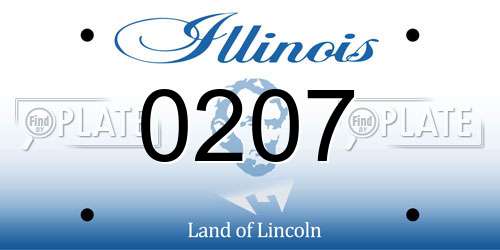0207 Illinois License Plate