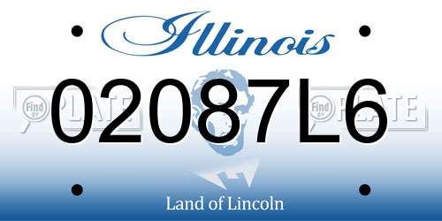 02087L6 Illinois License Plate