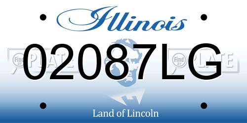 02087LG Illinois License Plate