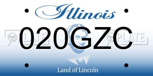 020GZC Illinois License Plate