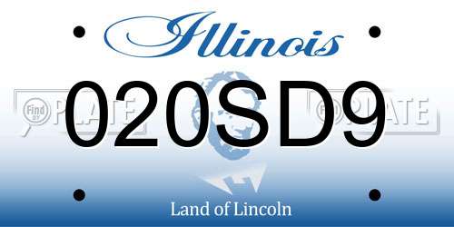 020SD9 Illinois License Plate
