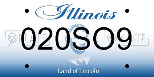 020SO9 Illinois License Plate