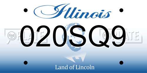 020SQ9 Illinois License Plate
