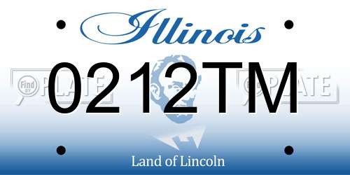 0212TM Illinois License Plate