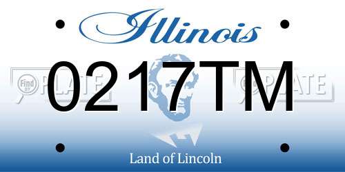 0217TM Illinois License Plate