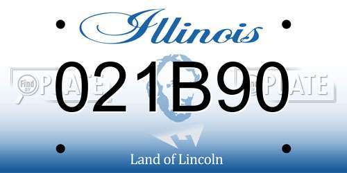 021B90 Illinois License Plate