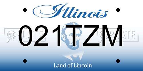 021TZM Illinois License Plate