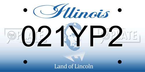 021YP2 Illinois License Plate