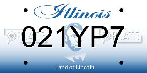 021YP7 Illinois License Plate