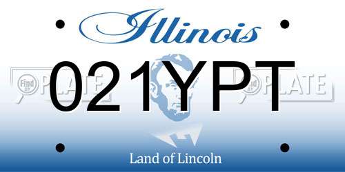 021YPT Illinois License Plate