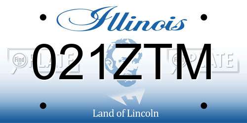 021ZTM Illinois License Plate