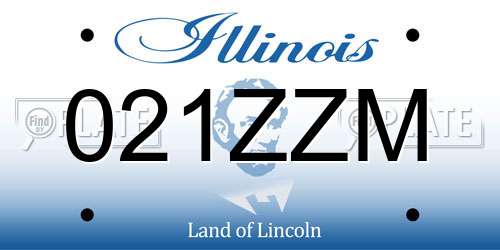 021ZZM Illinois License Plate
