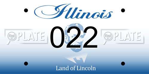 022 Illinois License Plate