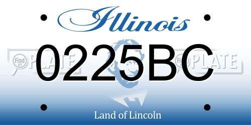 0225BC Illinois License Plate