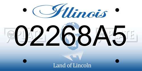 02268A5 Illinois License Plate