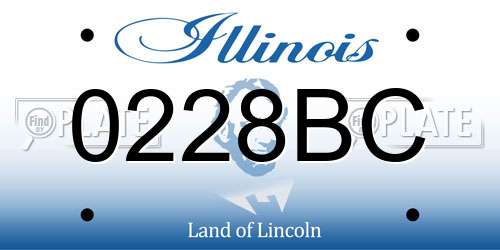 0228BC Illinois License Plate