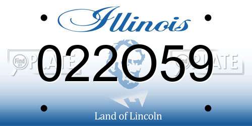 022O59 Illinois License Plate