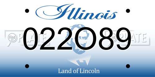 022O89 Illinois License Plate