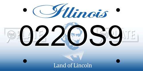 022OS9 Illinois License Plate