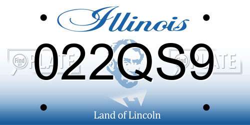 022QS9 Illinois License Plate