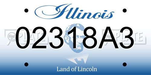 02318A3 Illinois License Plate