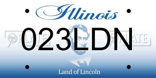 023LDN Illinois License Plate