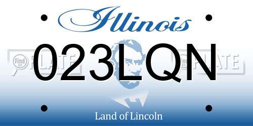 023LQN Illinois License Plate
