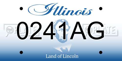 0241AG Illinois License Plate