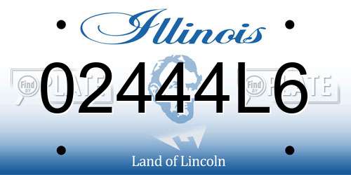 02444L6 Illinois License Plate