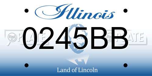 0245BB Illinois License Plate