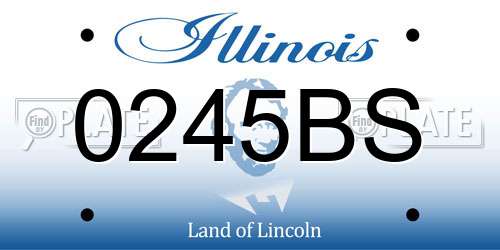 0245BS Illinois License Plate