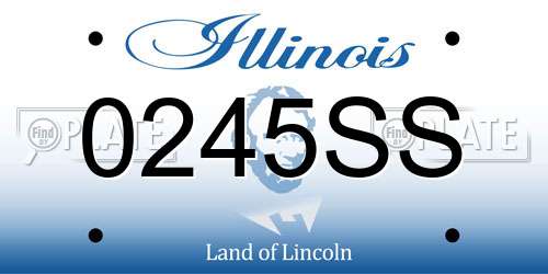 0245SS Illinois License Plate