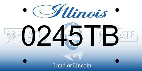 0245TB Illinois License Plate