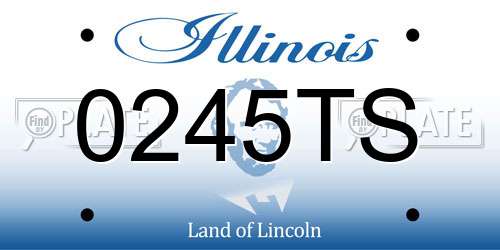 0245TS Illinois License Plate