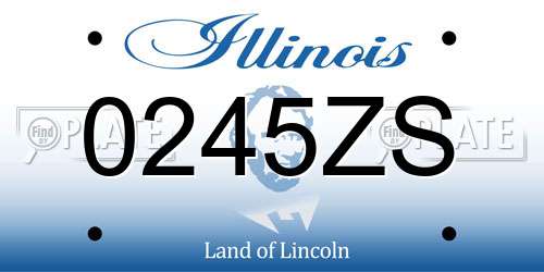 0245ZS Illinois License Plate