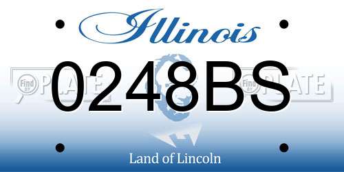 0248BS Illinois License Plate